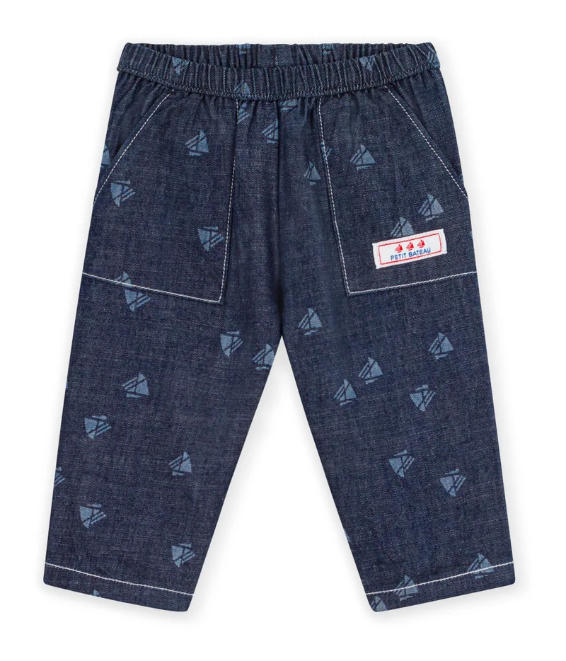 بيتي باتو Babies' Trousers In Boat Print Denim