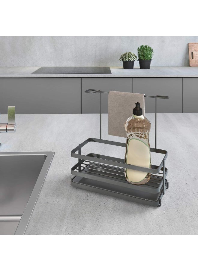 Metaltex Kitchen Sink Organizer Tokyo LAVA – Matte Black with TouchTherm® Coating, Made in Italy - Image 4