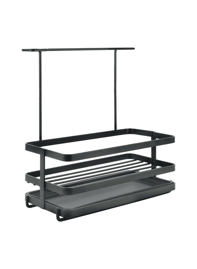 Metaltex Kitchen Sink Organizer Tokyo LAVA – Matte Black with TouchTherm® Coating, Made in Italy - Image 2