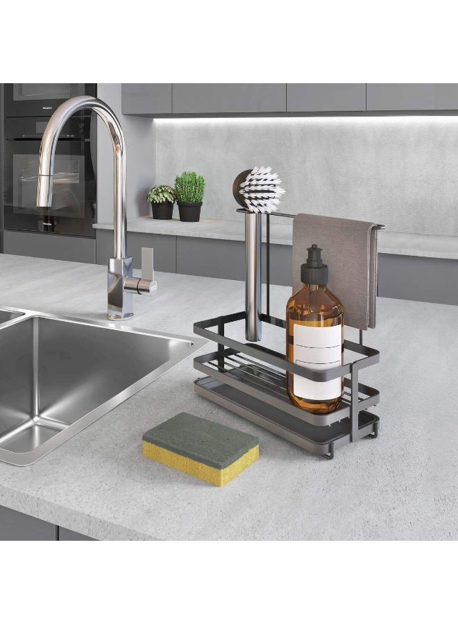 Metaltex Kitchen Sink Organizer Tokyo LAVA – Matte Black with TouchTherm® Coating, Made in Italy - Image 3