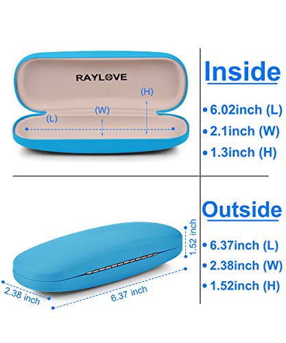 RayLove Unisex Hard Shell Eyeglasses Cases, Protective Case For Glasses(Sky Blue) - Image 2