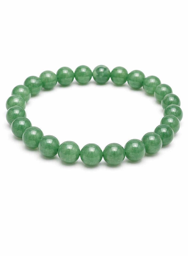 Ringfinity Green Aventurine Bracelet for Women – Natural Stone Bead Bracelet – Elastic Stretch Jewelry – Daily Wear & Gift - Image 1
