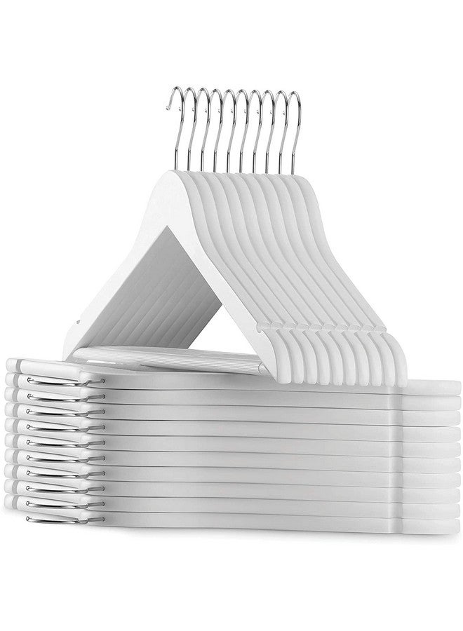 Evolluxi Lotus Wooden Hangers, Solid Wood Shirt Hangers, Dress Coat Jacket Clothes Hangers, With Extra Smooth Finish, 360 Degree Swivel Hook (Retro) (White, 60), 1 Count - Image 1