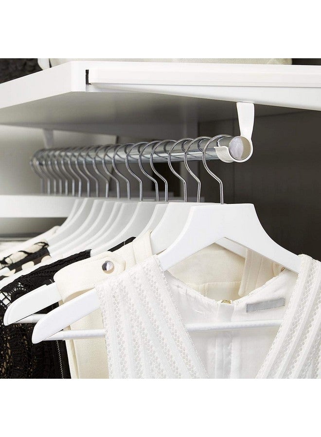 Evolluxi Lotus Wooden Hangers, Solid Wood Shirt Hangers, Dress Coat Jacket Clothes Hangers, With Extra Smooth Finish, 360 Degree Swivel Hook (Retro) (White, 60), 1 Count - Image 2