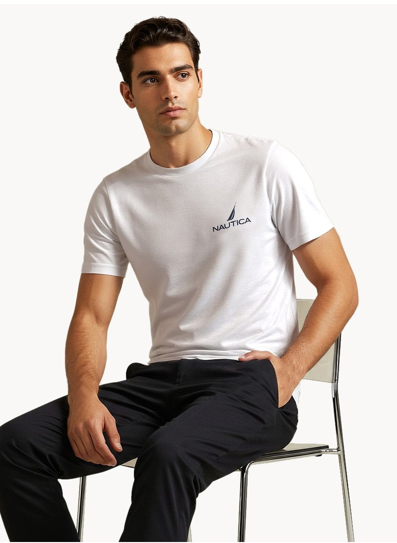 NAUTICA Plain Regular Fit Premium Cotton Crew Neck T-shirt  - Image 3