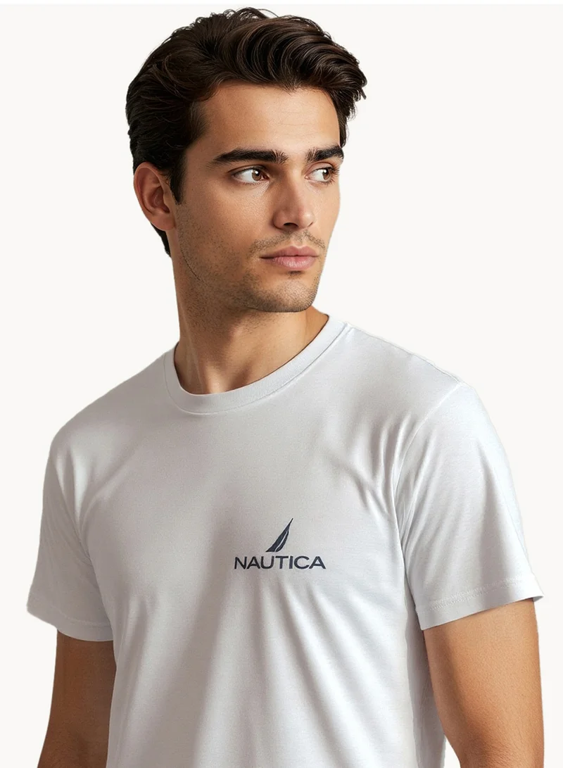 NAUTICA Plain Regular Fit Premium Cotton Crew Neck T-shirt