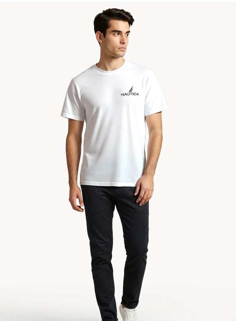 NAUTICA  Plain Regular Fit Premium Cotton Crew Neck T-shirt for Men | Best Price UAE