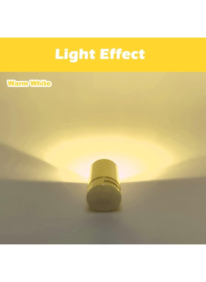 Mini LED Lights, 10 Pack Small Spotlight Battery Operated LED Lights, DIY Miniature Lights, Small Decoration Dollhouse Accessories, Warm White LED Wireless Miniature Spot Light, Warm White - Image 5