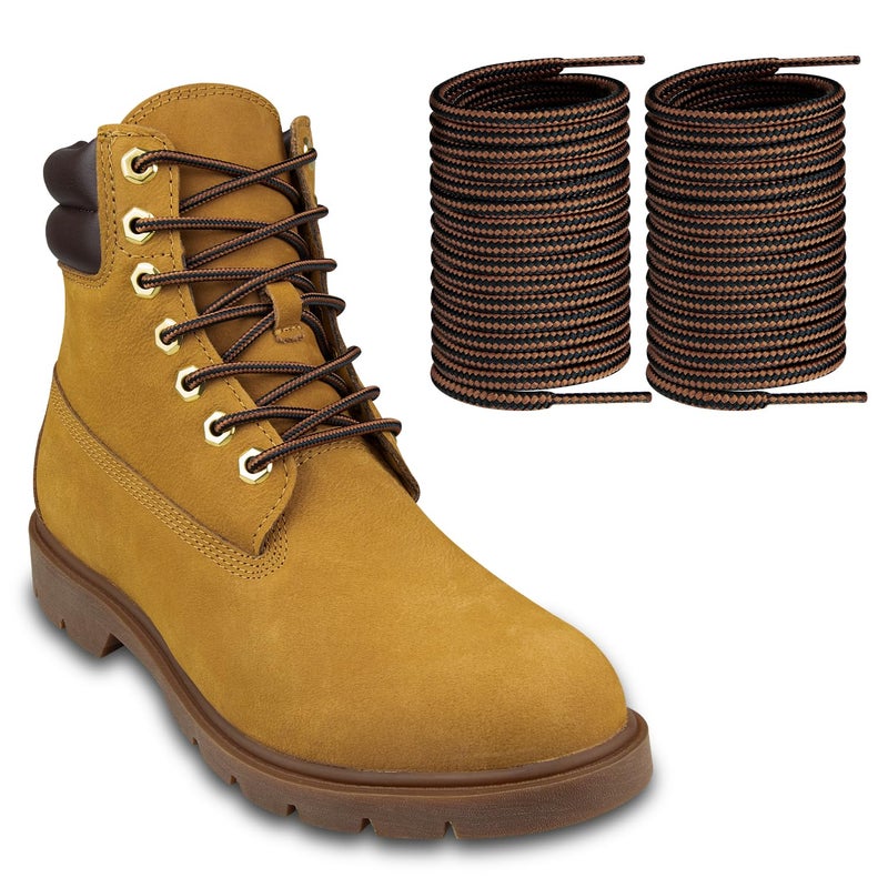 Endoto Boots Shoe Laces for Timberland Work Hiking Hunting Round Replacement ShoelacesColorBlackBrownSize54Inch - Image 2