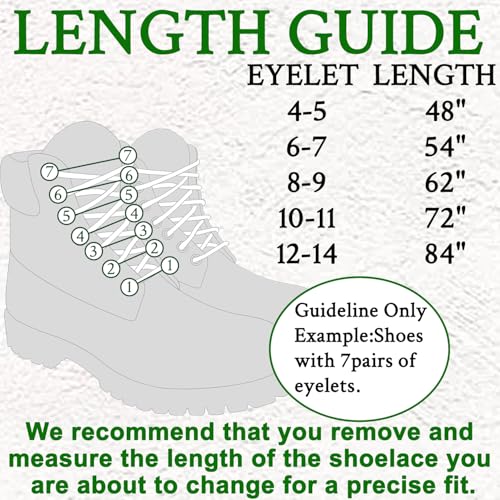 Endoto Boots Shoe Laces for Timberland Work Hiking Hunting Round Replacement ShoelacesColorBlackBrownSize54Inch - Image 3