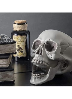 AUTOYSUR Festival Decoration Skull Skeleton Skull Head Realistic Looking Fake Skull Decor for Home Table Party Bar Decor Props Plastic (1pc)  - Image 3