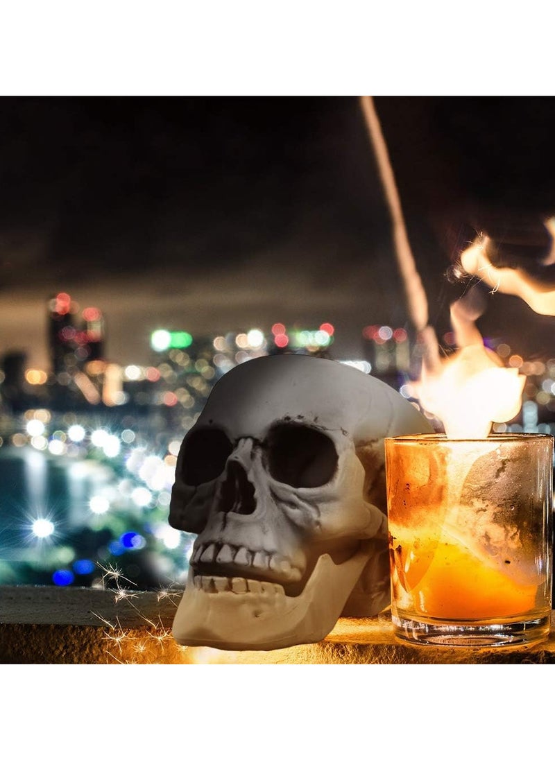 AUTOYSUR Festival Decoration Skull Skeleton Skull Head Realistic Looking Fake Skull Decor for Home Table Party Bar Decor Props Plastic (1pc)  - Image 5