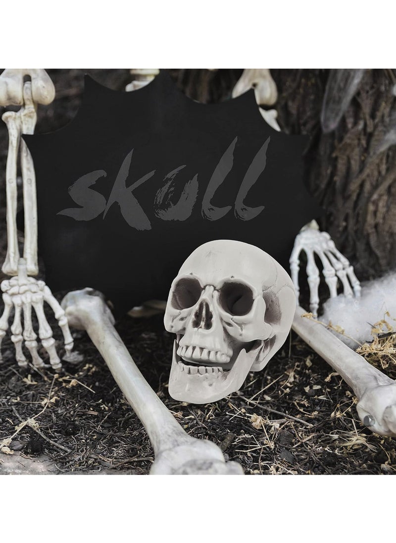 AUTOYSUR Festival Decoration Skull Skeleton Skull Head Realistic Looking Fake Skull Decor for Home Table Party Bar Decor Props Plastic (1pc)  - Image 4