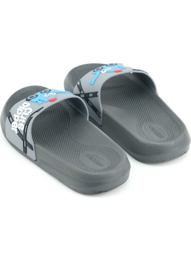 Gezer - Boy Summer Pu Home Bathroom Garden Beach Pool Daily Slippers - Image 1