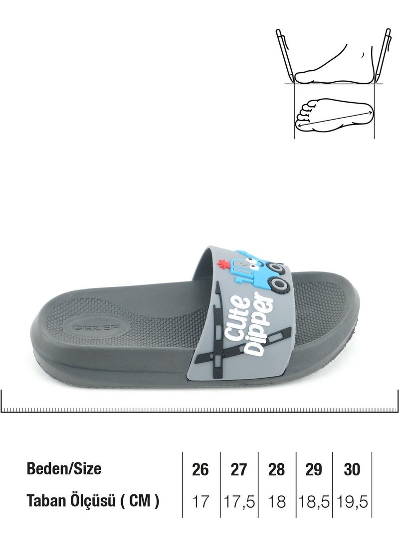 Gezer - Boy Summer Pu Home Bathroom Garden Beach Pool Daily Slippers - Image 1