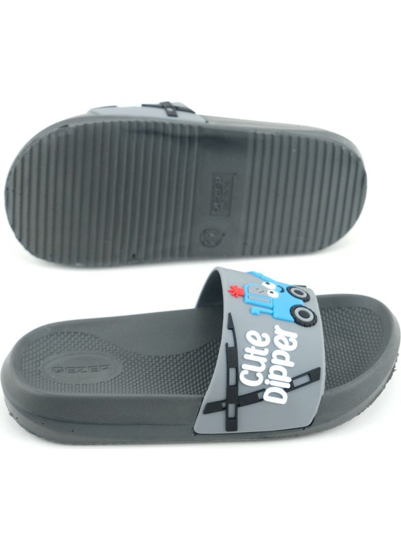 Gezer - Boy Summer Pu Home Bathroom Garden Beach Pool Daily Slippers - Image 1