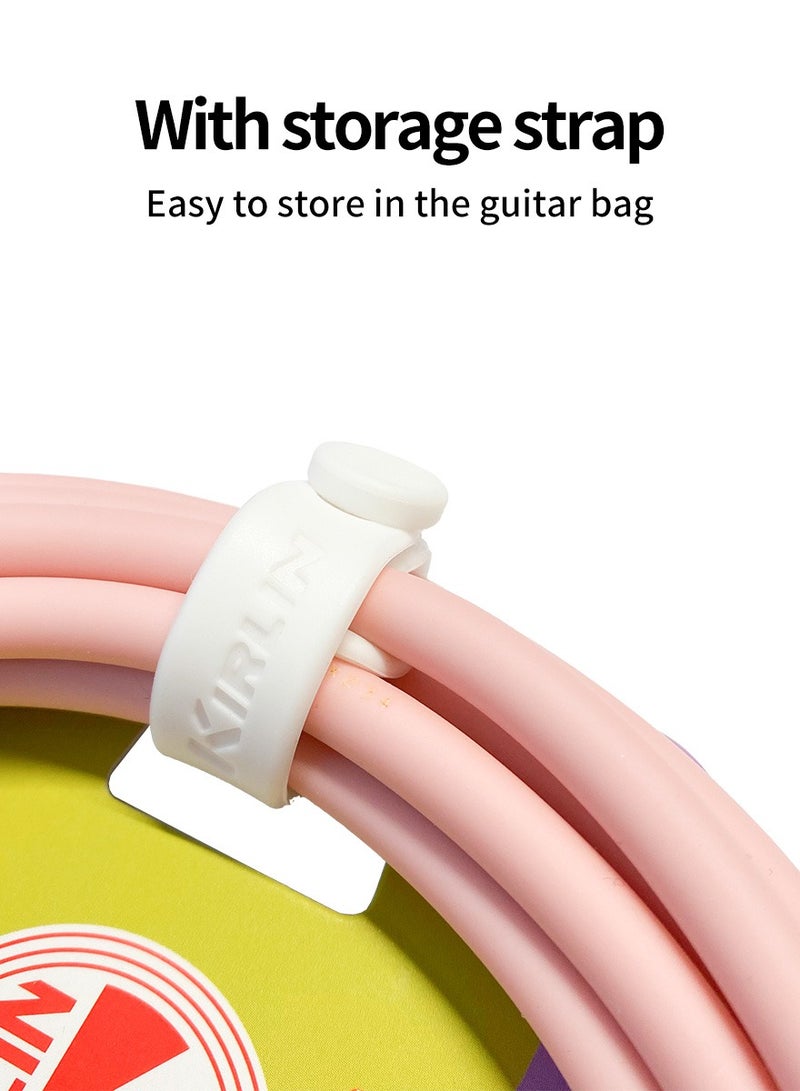 Generic 6M Guitar Cable – Dual Straight Plugs, Model IC-241, Macaron Colors, For Guitar & Bass  - Image 4