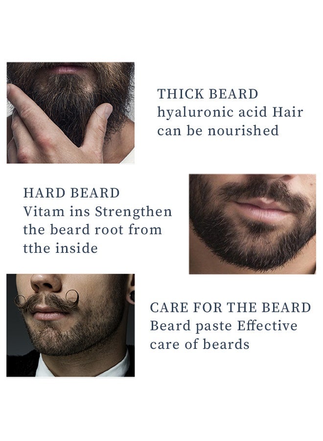 OEDO Beard Balm, Leave in Beard Conditioner Beard Oil Hair Care, Beard Shape Beard Cream Premium Beard Care Beard Butter, 50g (Blue Box）  - Image 4