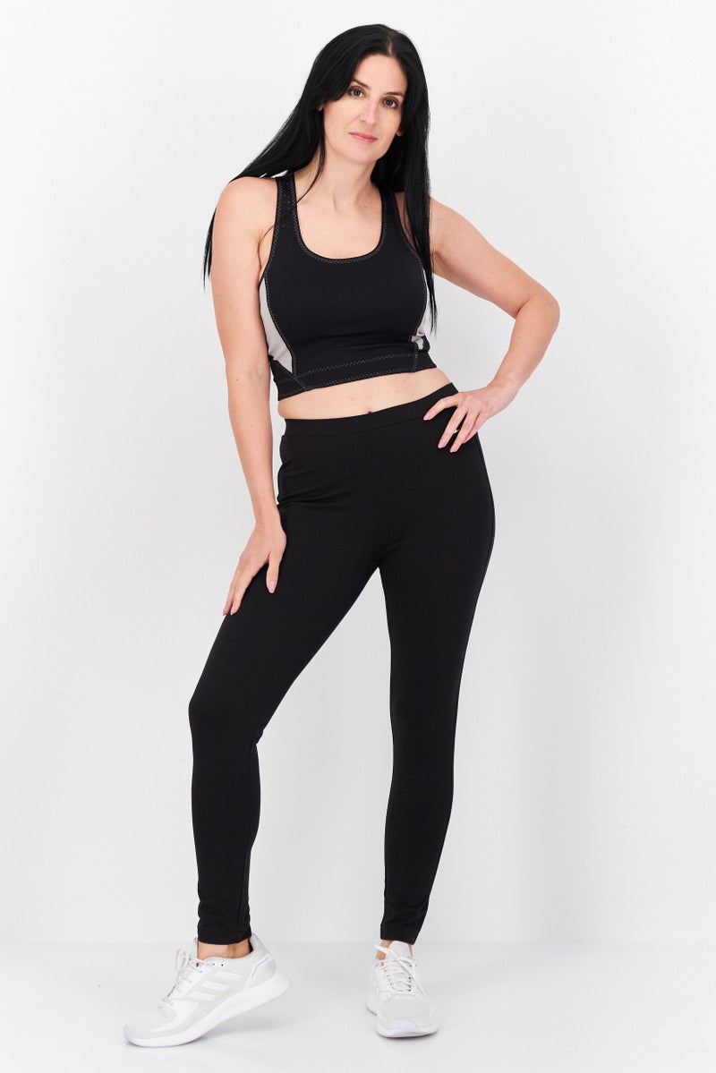 Champion Women Sportswear Fit Training Brand Logo Leggings, Black - Image 4