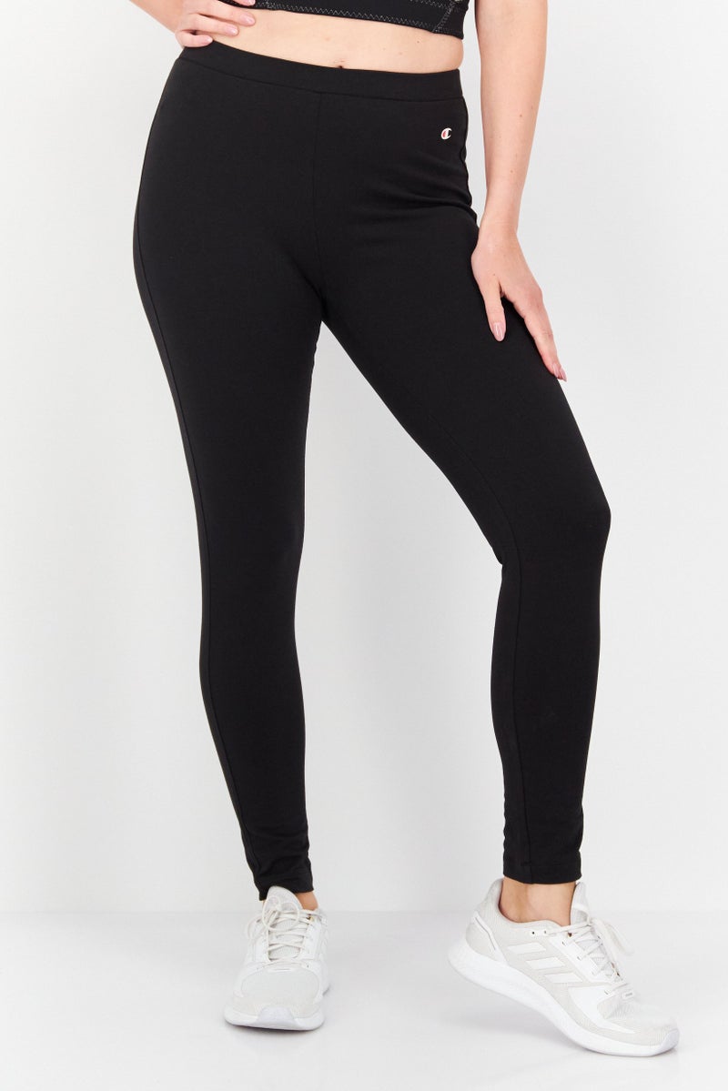 Champion Women Sportswear Fit Training Brand Logo Leggings, Black - Image 1