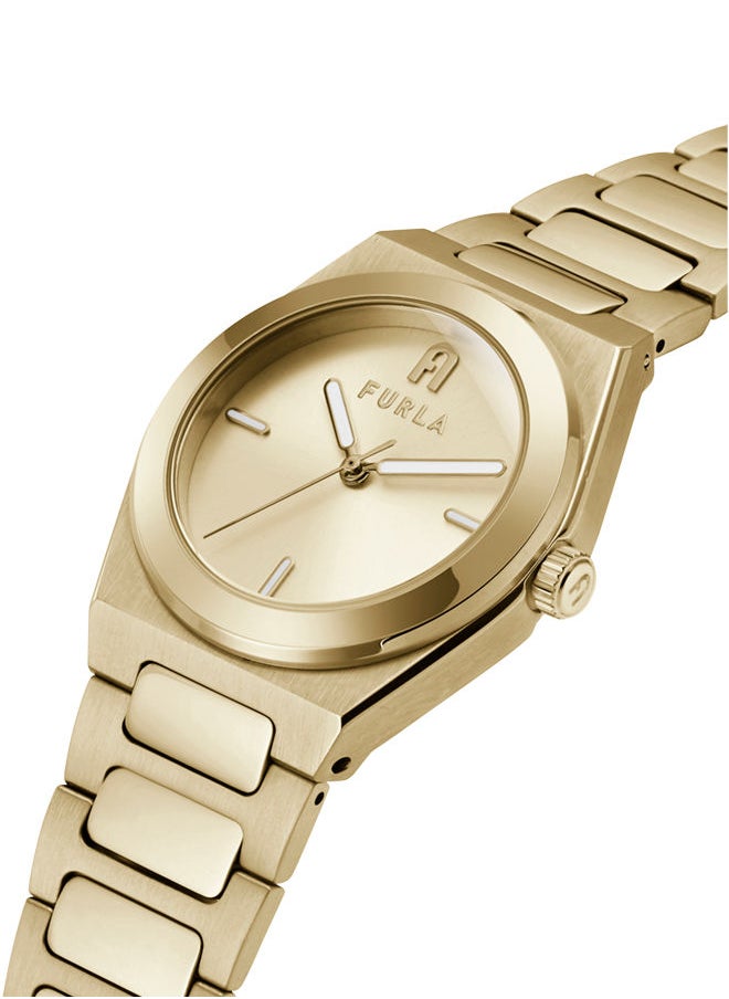 Furla Furla Watches Women's Quartz Dress Watch with Stainless Steel Strap, Gold, 20 (Model: WW00014002L2), Gold  - Image 4
