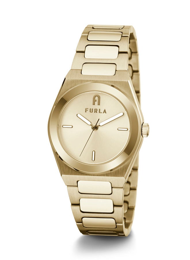 Furla Furla Watches Women's Quartz Dress Watch with Stainless Steel Strap, Gold, 20 (Model: WW00014002L2), Gold  - Image 5