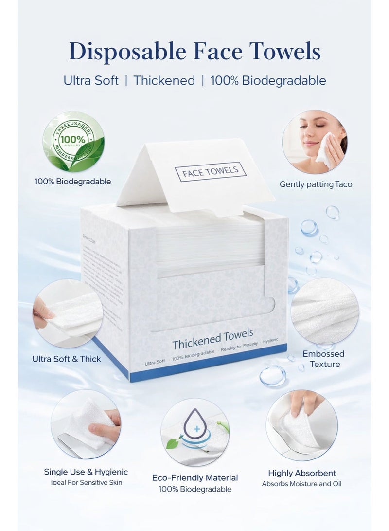 Kali Joy Disposable Face Towels Box – Ultra Soft Thickened Nonwoven Facial Wipes | 100% Biodegradable | Lint‑Free & Hygienic Makeup Remover | Eco‑Friendly Skincare Essentials for Daily Use 1 Pack, 50 Sheets - Image 2