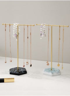 ZCM-HAPPY 2-Piece Nordic Style T-Shaped Jewelry Rack Set – Creative Display Stands for Necklaces, Bracelets, Earrings, and Hair Accessories – Elegant Home Storage Solution  - Image 1