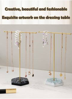 ZCM-HAPPY 2-Piece Nordic Style T-Shaped Jewelry Rack Set – Creative Display Stands for Necklaces, Bracelets, Earrings, and Hair Accessories – Elegant Home Storage Solution  - Image 3