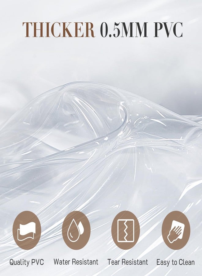 Missnine Small Clear Backpack Stadium Approved, Thick PVC Mini Clear Bag with Leather Trim for Sports Event, Concert, Festival, Tan - Image 5