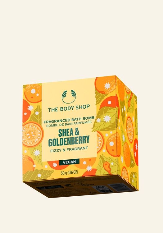 THE BODY SHOP Shea & Goldenberry Bath Bomb – Limited Edition Fizzy & Fragrant Bath Soak, Sparkling Fruity Scent, Relaxing Self-Care Bath Fizzy for Body & Mind, 50g - Image 2