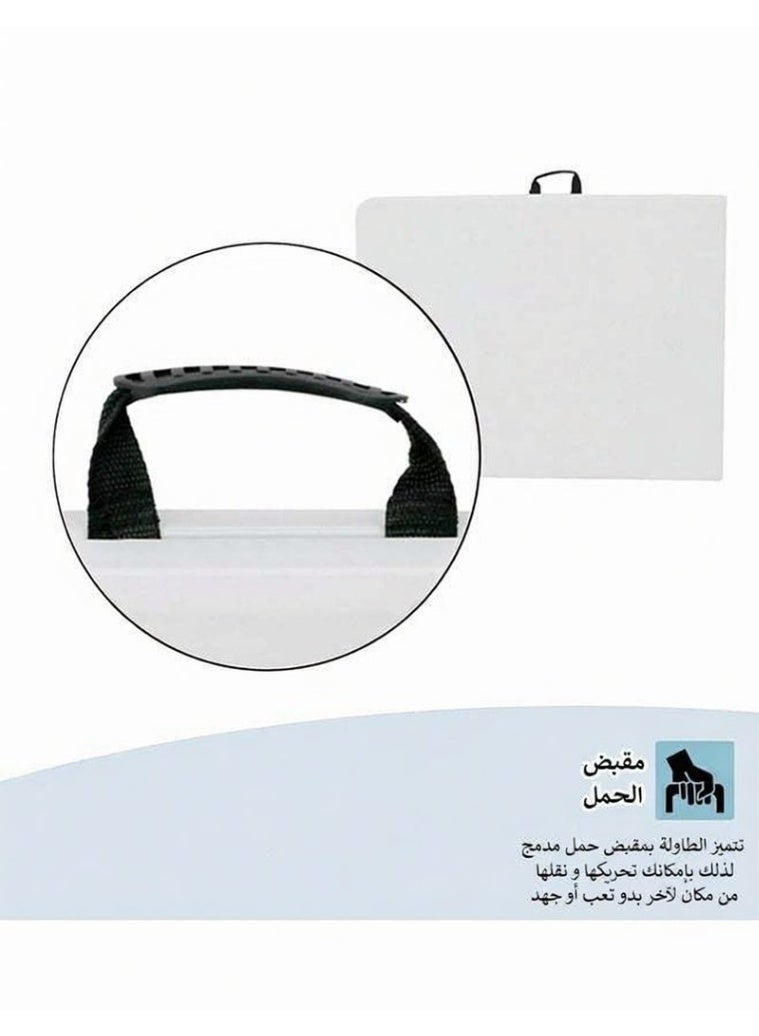 البيض برو طاولة بيضاء قابلة للطي مقاس 180x72x76 سم للرحلات والتخييم - Image 5