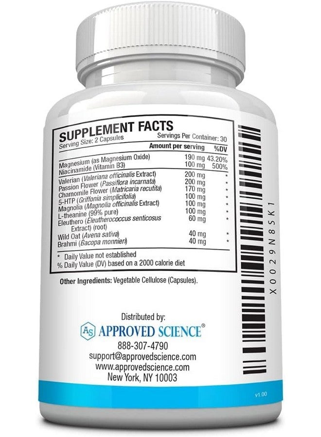 Approved Science ساينس المعتمدة أنزيتكس - هدوء واسترخاء - إل-ثيانين والمغنيسيوم - 60 كبسولة - صديقة للنباتيين - إمداد لمدة 3 أشهر - Image 3