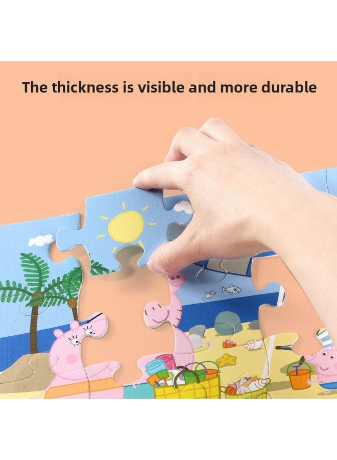 gy Puzzle Paige Children's Advanced Kindergarten 61 Gifts Early Education Educational Toys Boys And Girls Gifts 23-Color:gy  Advanced Level 1-My Family - Image 4