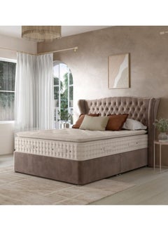 Bed and Mattress Home Vienna Majestic Tufted Upholstered Queen Size ( 150 X 190 ) Rose Gold Color Bed 