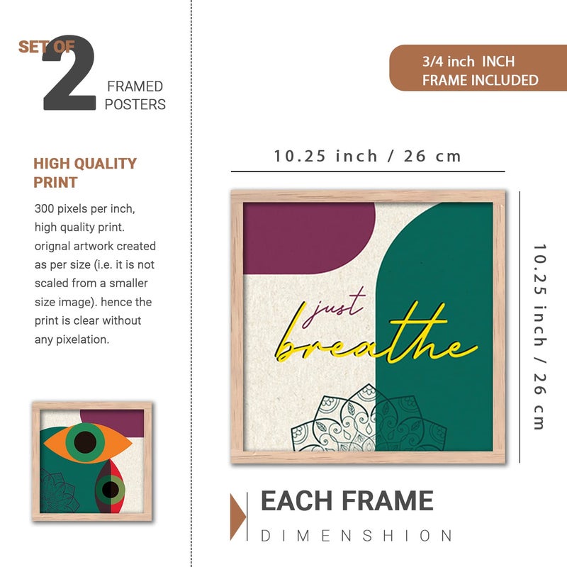 kotart Modern Art Wall Paintings with Frame for Living Room Bedroom Home and Office Wall Decor Framed Abstract Arts for Wall Decoration 105 x 135 inch Multicolor Set of 4 Beige - Image 3