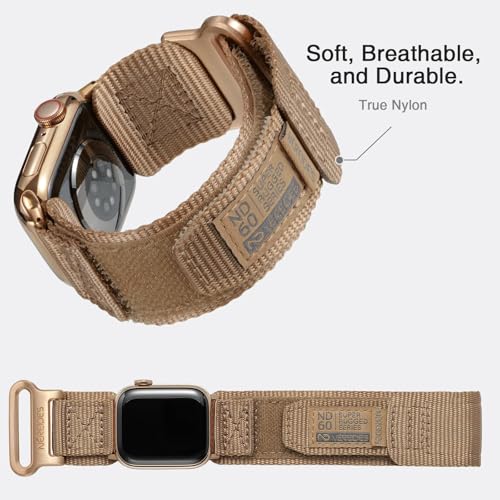 Nereides Compatible with Apple Watch Series 11 Band Series 10/9/8/7/6/5/4/SE/SE2/SE3,Nylon Sports Strap with Woven Design for Women 42mm/40mm/41mm/38mm,Golden Brown - Image 5