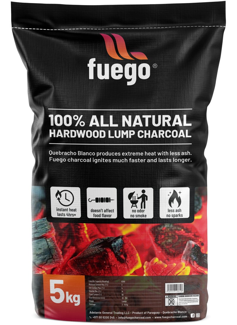 Fuego Fuego 5KG BBQ Natural Charcoal  - Image 1