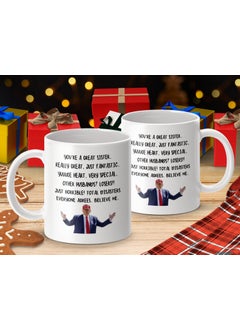 Bexdore Funny Sister Trump Coffee Mug, Trump Themed Joke Gift for Sisters  - Image 5