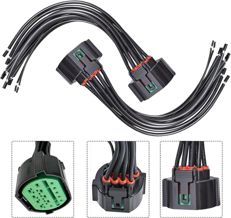 Micarun 2 Pcs 14 Pin Headlight Connector Wiring Harness Pigtail Plug for Kia and Hyundai - Image 5