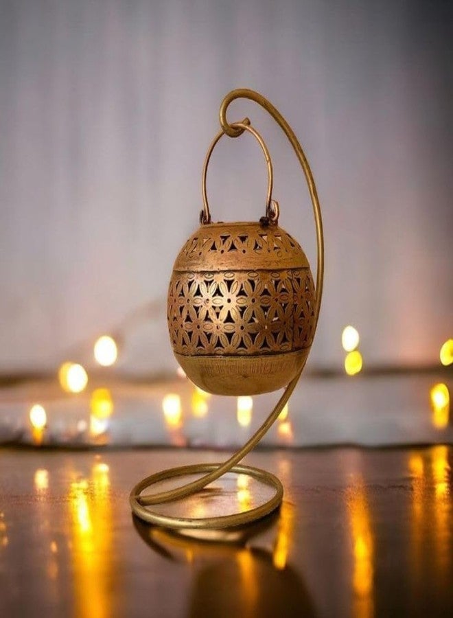 Miracle Craft حامل شموع معدني عتيق من ميراكل كرافت مع قاعدة | حامل بخور معدني للطقوس الدينية، المنزل، المكتب، الديكور الداخلي والخارجي - مثالي لغرفة المعيشة وغرفة الصلاة - Image 1