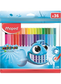 Maped Maped Medium Color'Peps Ocean Pulse Felt Tip Pen Set - Pack of 36 (Multicolor)  - Image 1