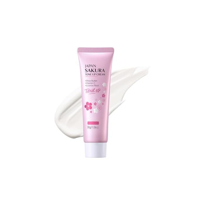 Facial Moisturizer Tone-up Cream, Sakura Essence Glow Face Moisturizer Cream, Hydrating & Smooth Dry Skin, Instant Tone-up Lazy Face Cream, Lightweight Nourishing Facial Skin (30g)