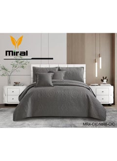 Miral Plain Double Comforter Set – 6 Pieces – Compressed Packaging – Size 240×220 cm 