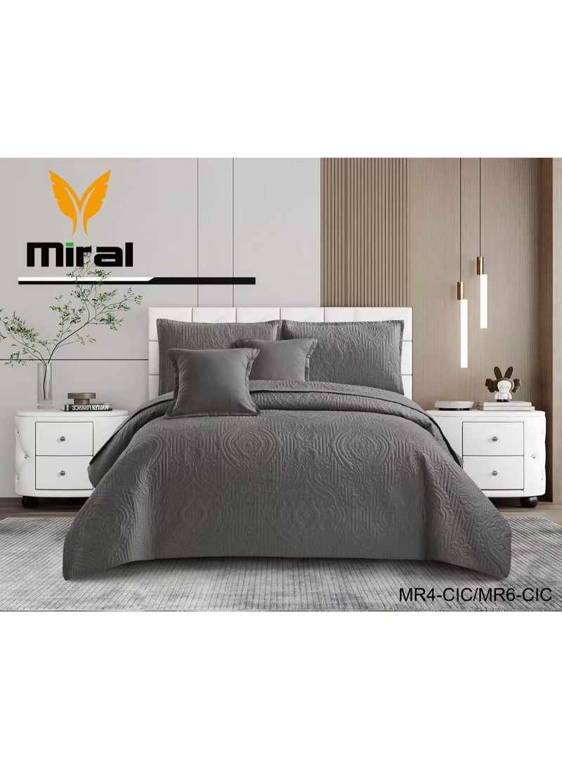 Miral - Plain Double Comforter Set – 6 Pieces – Compressed Packaging – Size 240×220 cm - Image 1