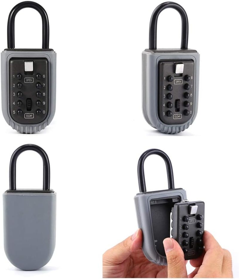 klarako Key Safe Padlock, Key Security Box Storage Lock Case with Combination Lock 10-Digital Password for Home Outdoor - Image 3
