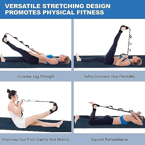 Aegon Foot Stretcher Strap | Calf Stretcher for Plantar Fasciitis | Ligament Stretching | Leg Stretching Strap Belt | Foot Exercise Equipment for Yoga | Hamstring Achilles Tendonitis | Leg Stretcher - Image 2