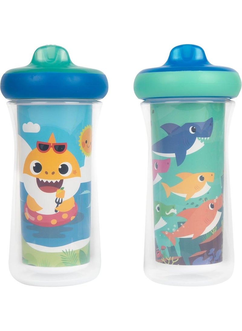 The First Years Pinkfong Baby Shark Insulated Sippy Cup - Spill Proof Toddler Cups - Made Without BPA - 9 Oz - 2 Count - Image 1