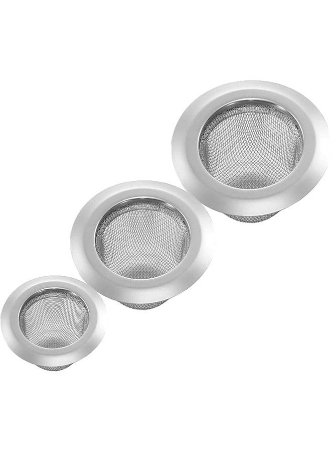 MLD Stainless Steel Strainer Kitchen Drain, Basin Basket Filter Stopper for Sink Jali, Mesh for Drainer Net Basket (Set of 3 Pcs, Material-Stainless Steel) - Image 1
