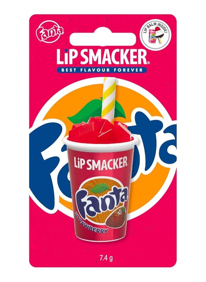 Lip Smacker Lip Smacker Coca-Cola Balm Cup – 7.4g, Fanta Strawberry Flavor  - Image 1